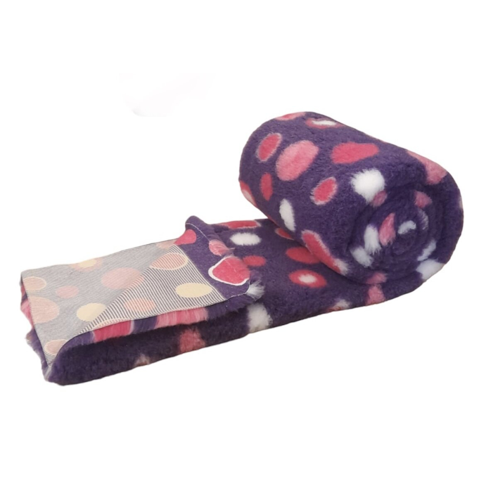 (75cm x 75cm) PnH Veterinary Bedding® NON SLIP Vet Bedding Whelping Fleece - PINK CIRCLES