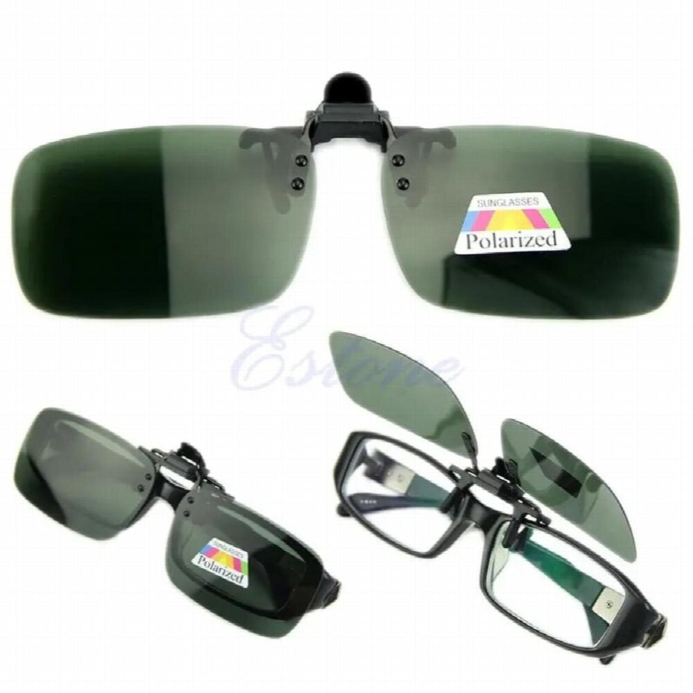 Night Vision Polarized Driving Clip-On Flip-Up Lens Sunglasses Glasses For Motorbike Multicoloured 885672289393
