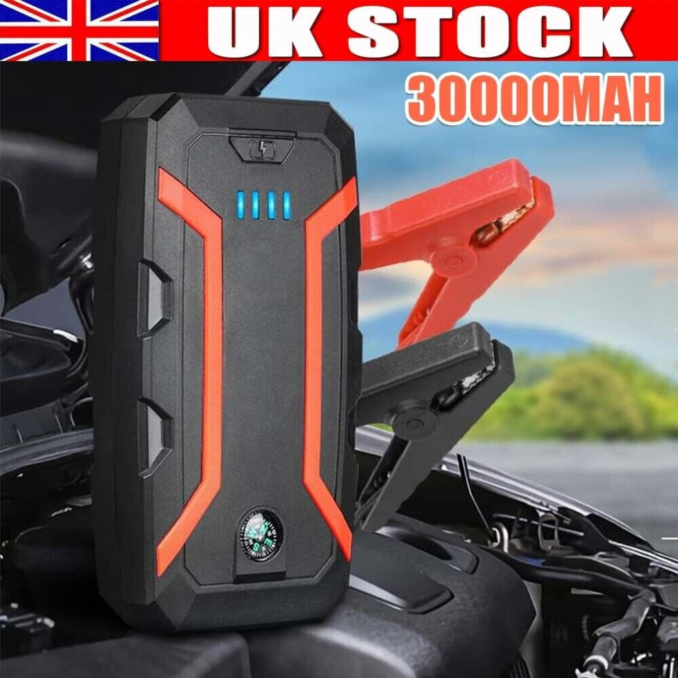 30000mAh 12V Car Jump Starter Pack Booster Battery Charger Power Bank