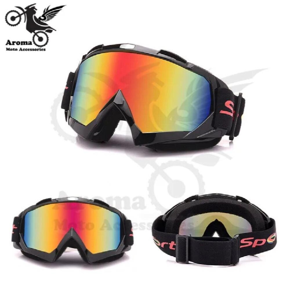 Colorful Lens Clear Motorbike Eye Protection Riding Eyewear Windproof Helmet Sunglasses Universal Moto Goggle Dirt Pit Bike Eye Protect Outdoor Sport Multicoloured 885672293734