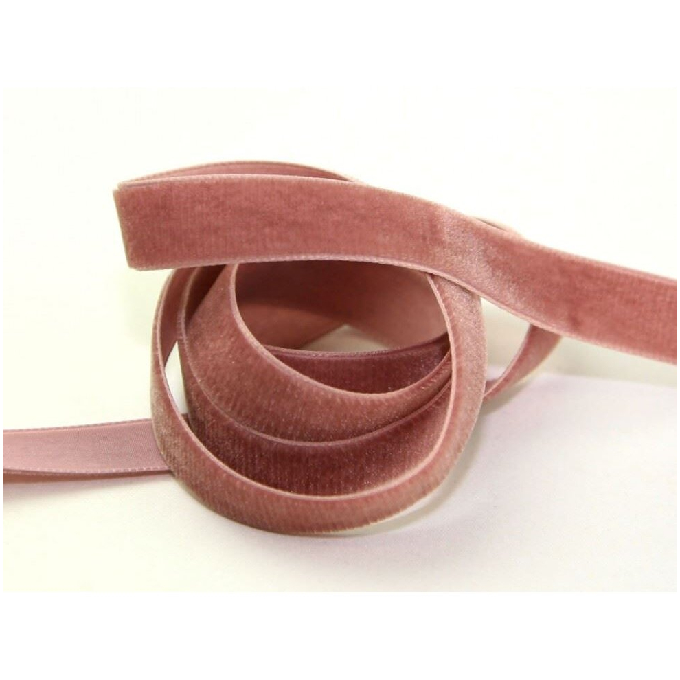 Berisfords 16Mm Velvet Ribbon Mini Roll - 9623 Dusty Rose - Per 5 Metre Roll