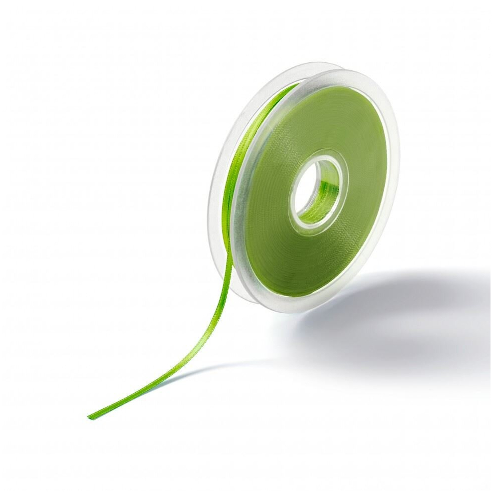 Prym Satin Ribbon Neon Green - 3mm - per metre
