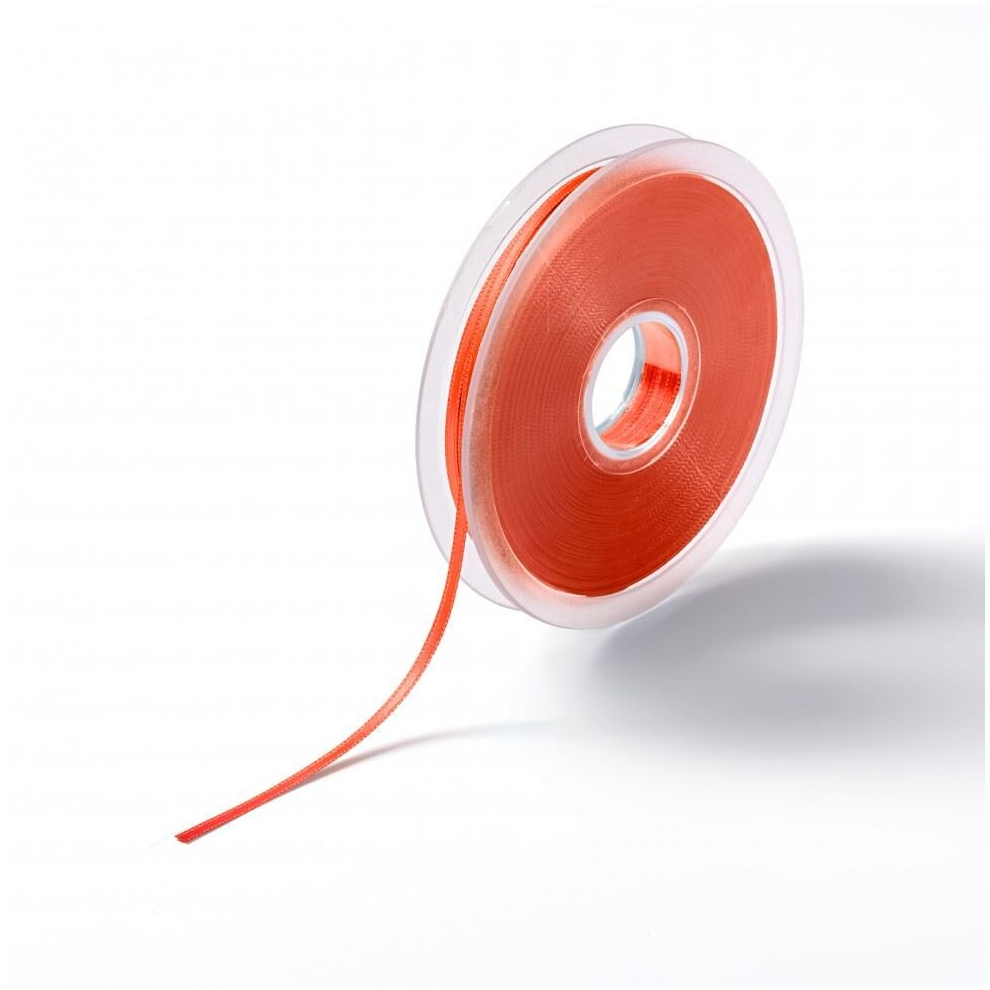 Prym Satin Ribbon Neon Orange - 3mm - per metre