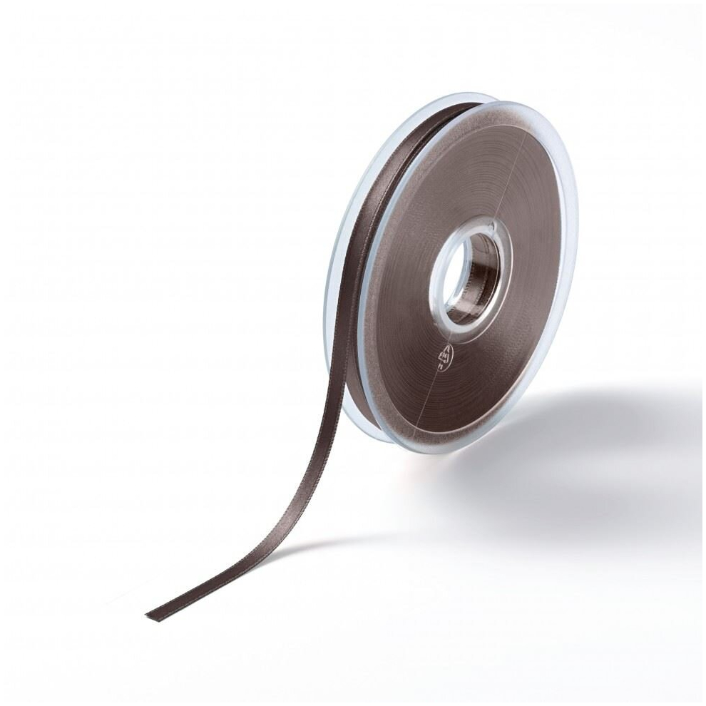 Prym Satin Ribbon Dark Brown - 6mm - per metre