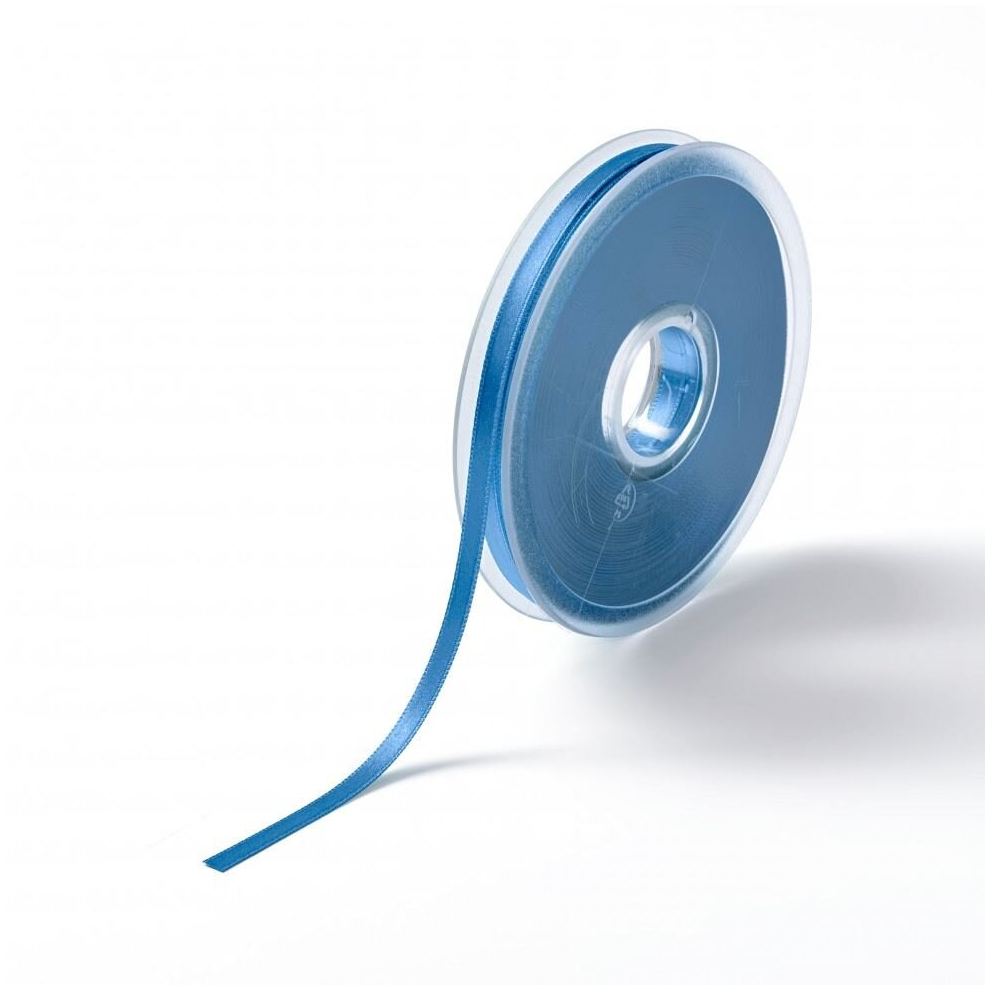 Prym Satin Ribbon Steel Blue - 6mm - per metre