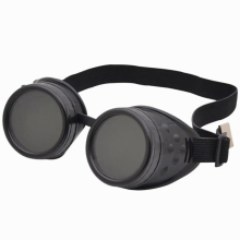 Vintage Welding Round Goggles Steampunk Cyber Gothic Sunglasses Cosplay Punk Glasses