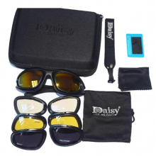 Daisy C5 Polarized Desert Sunglasses 4 Lenses Goggles Tactical Eyewear Eye Protection For Airsoft UV400 Polarized Glasses