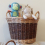 JVL Two Tone Willow Log Basket Medium 5