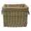 JVL Antiques Wash Canvas Lined Rectangle Log Basket with Rope Handles 3