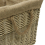 JVL Antiques Wash Canvas Lined Rectangle Log Basket with Rope Handles 4