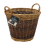JVL Two Tone Willow Log Basket Medium 1