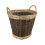 JVL Two Tone Willow Log Basket Medium 2
