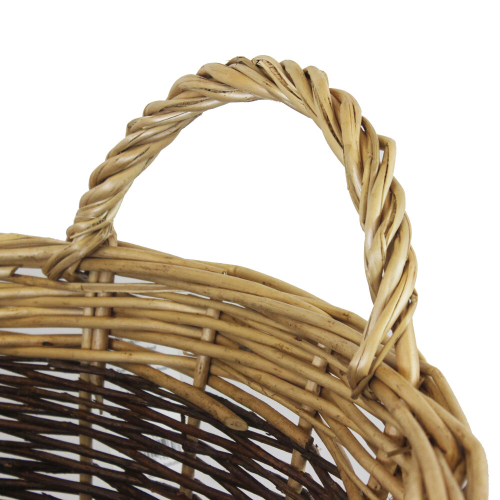 JVL Two Tone Willow Log Basket Medium 2
