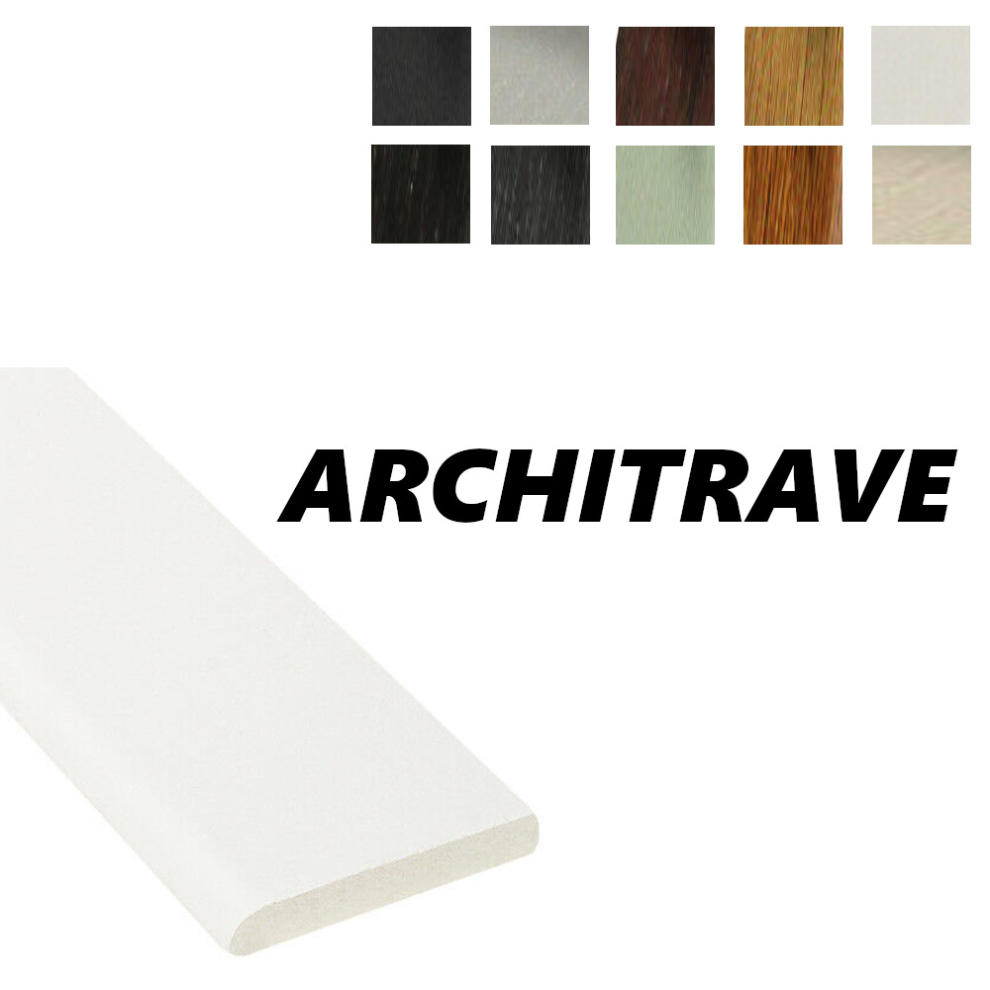 (40mm x 6mm x 5 meters) 5 Meter Upvc White Architrave *Coiled*