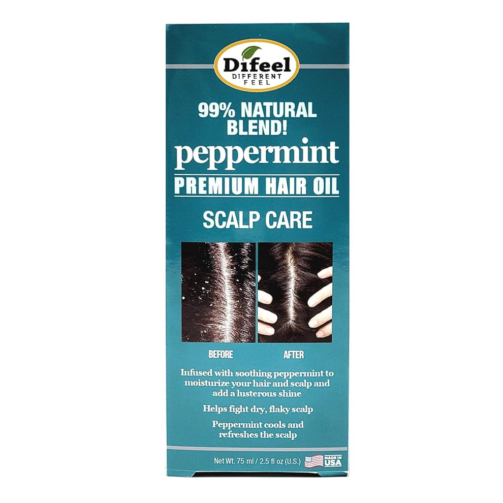 Difeel Peppermint Scalp Care Hair Oil 2.5 Oz.