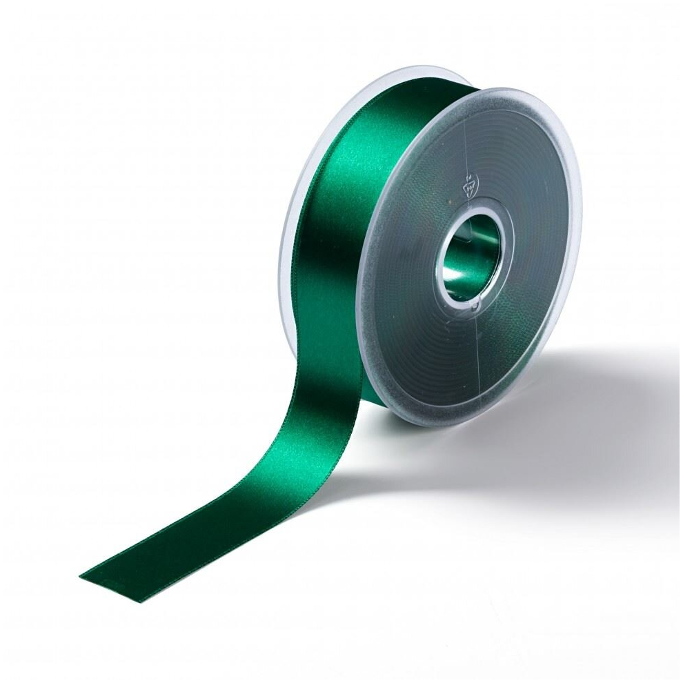 Prym Satin Ribbon Green - 25Mm - Per Metre