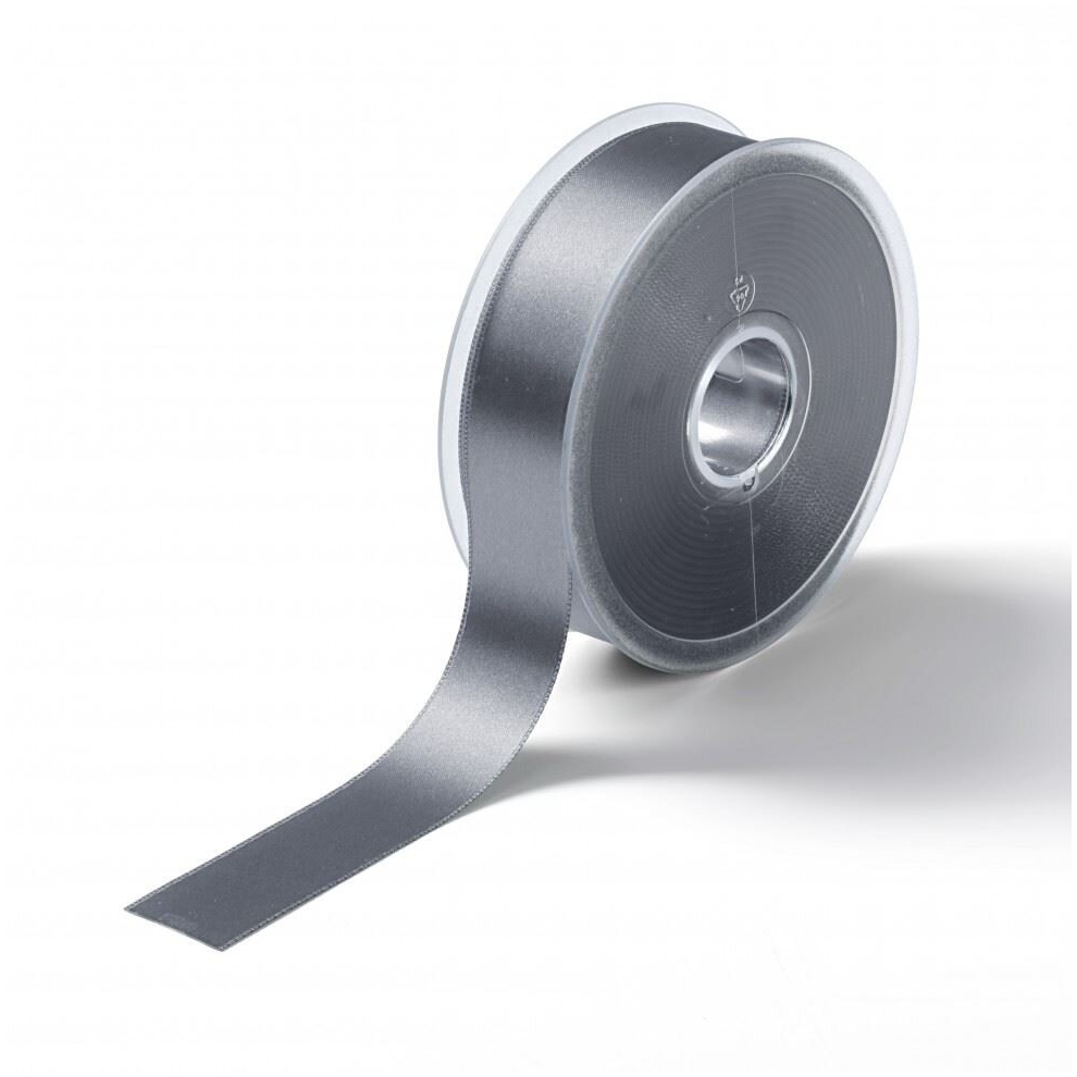 Prym Satin Ribbon - 25Mm - Per Metre Grey