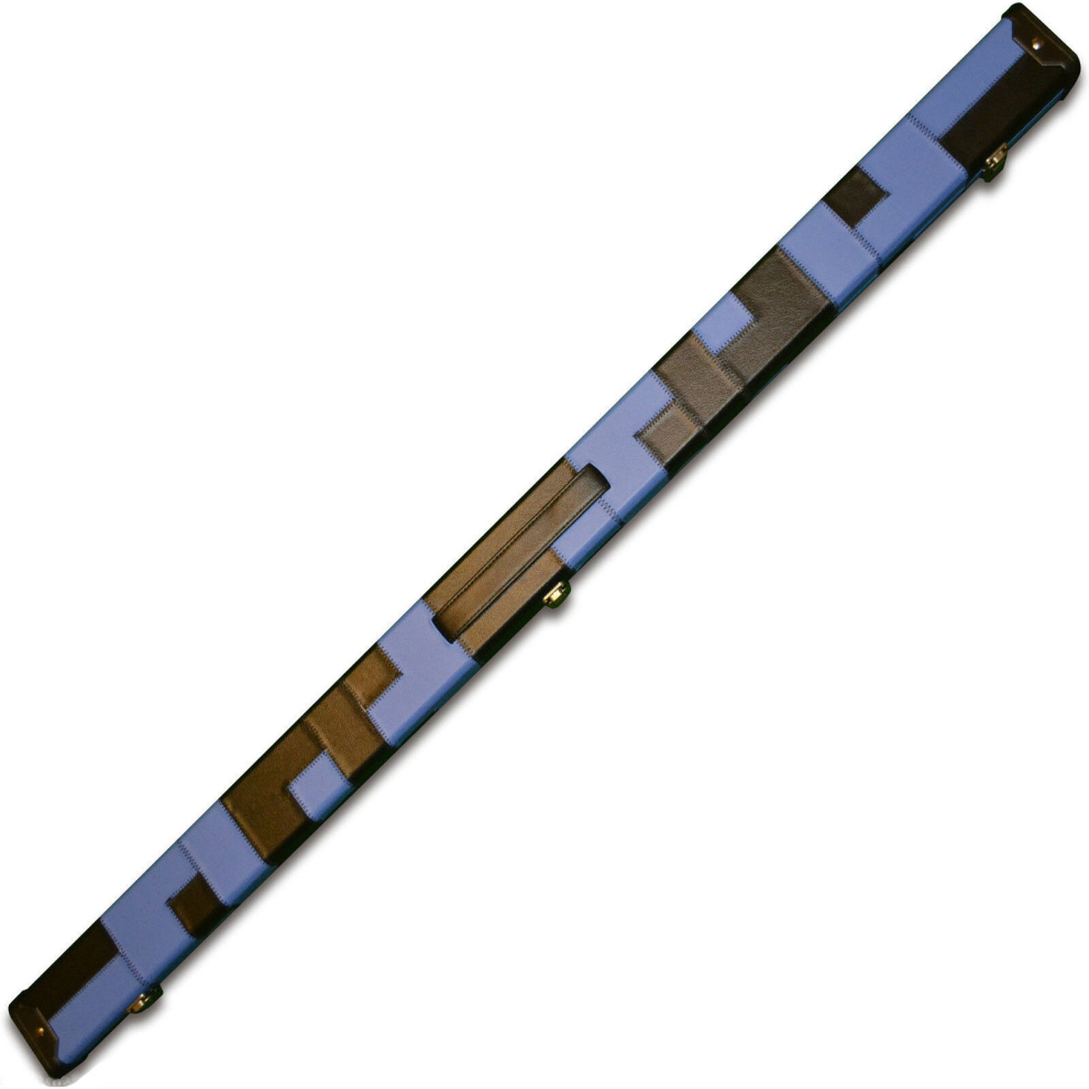 (Black/Blue) Unique Handmade 3/4 Tournament Snooker Cue Case