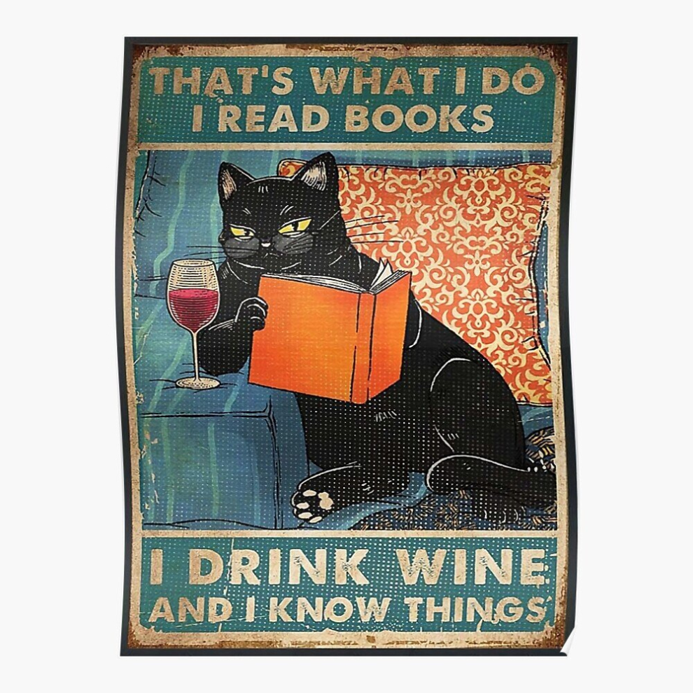 Posters That's what i do I read books I drink wine and I know things 16x20 inch or 20x20 inch Wall Art Soccer Print