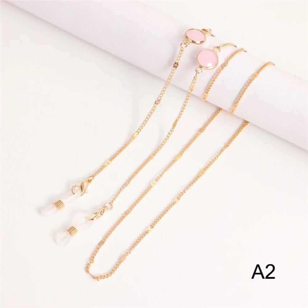 Multicoloured Glasses Chains Mask Holder Strap Stylish Pearls Sunglasses Chain Eyeglass Straps Mask Lanyard For Women Men