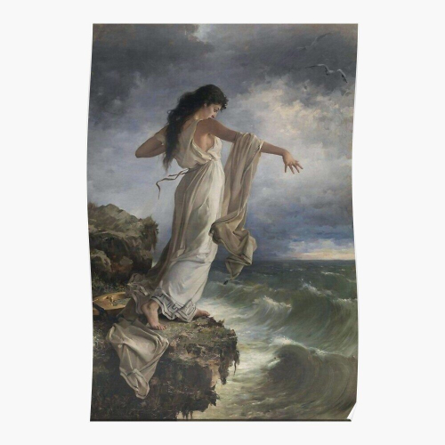 Posters Death Of Sappho By Miguel Carbonell Selva 16x20 Inch Or 20x20 ...