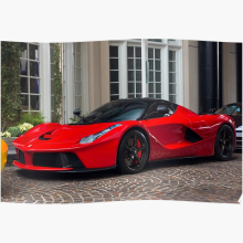 Posters Ferrari LaFerrari In Red 16x20 inch or 20x20 inch Wall Art Soccer Print
