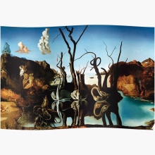 Posters Salvador Dali Swans Reflecting Elephants 16x20 inch or 20x20 inch Wall Art Soccer Print