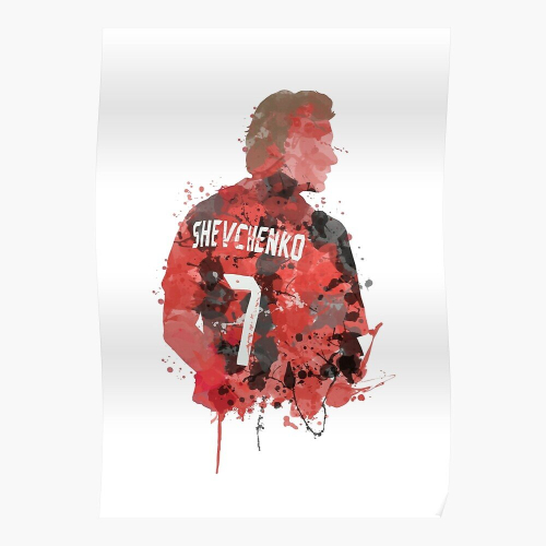 Posters Andriy Shevchenko A.C. Milan Legend Art 16x20 inch or 20x20 ...