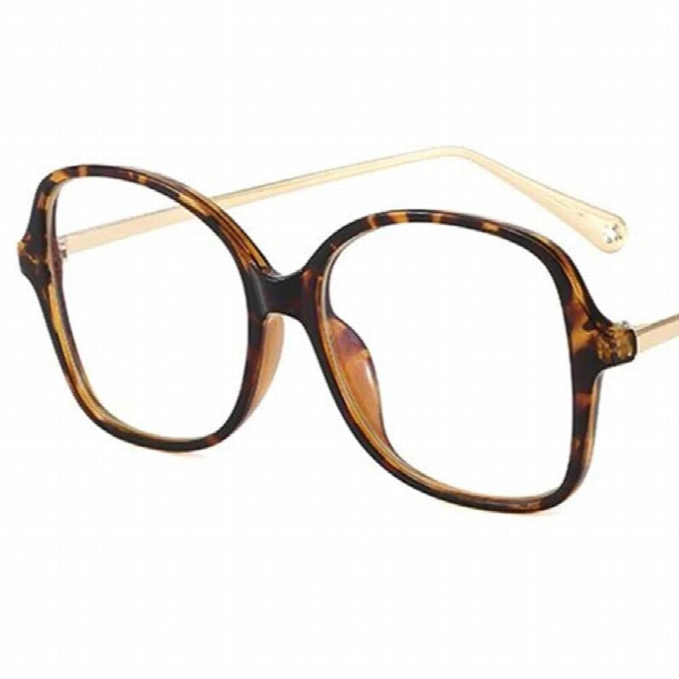 Anti-Blue Glasses Unisex Optical Eyeglasses Retro Oval Spectacles Simplicity Oversize Frame Eyewear