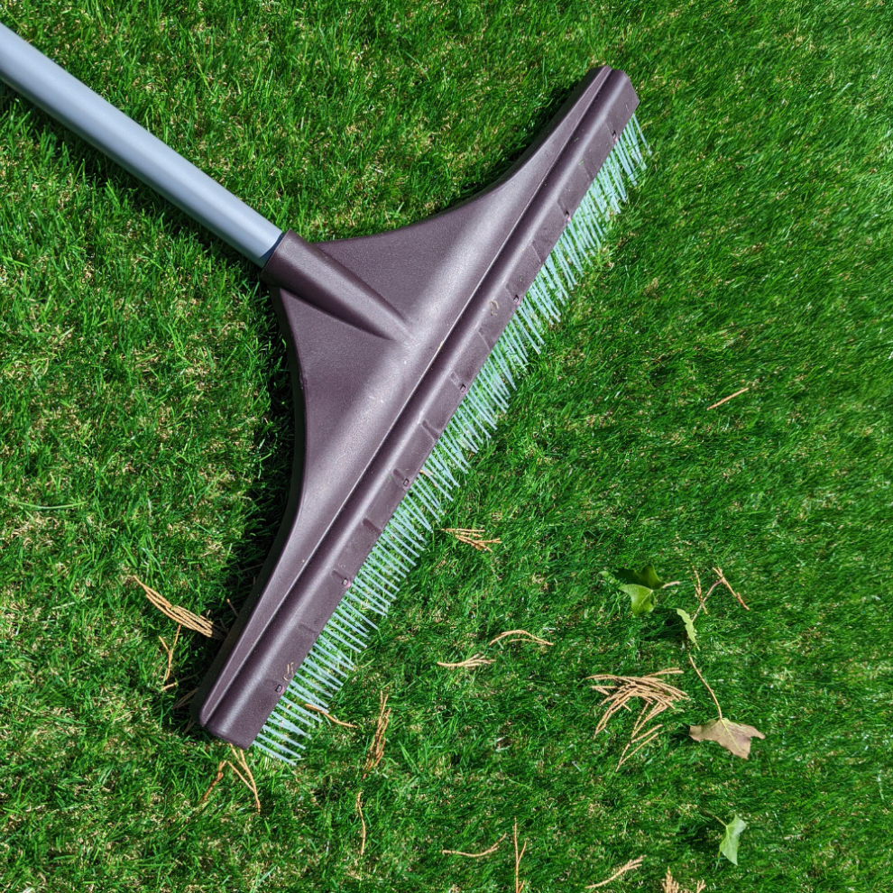 Artificial Grass Brush Astro Turf Rake - 45cm Wide Soft Nylon Bristles