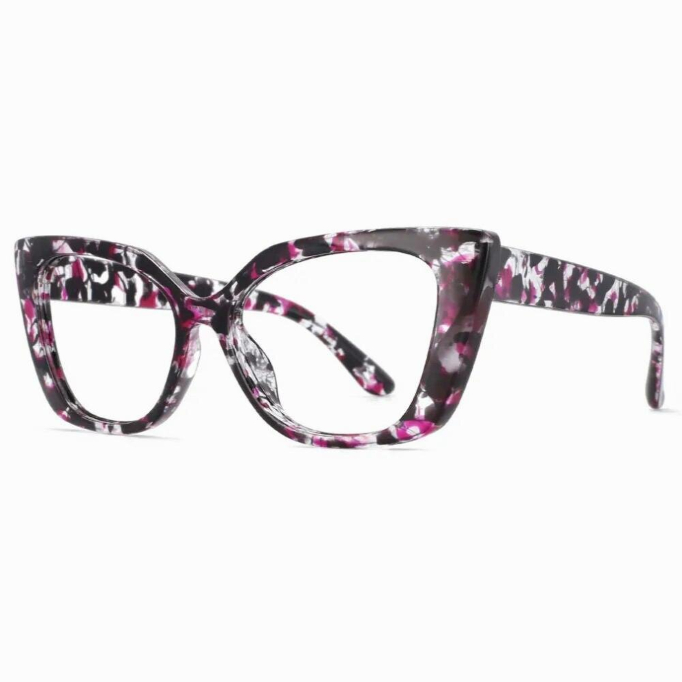 53931 TR90 Anti Light Cat Eye Glasses Frames Women Floral Computer Eyeglasses