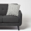 Homescapes (Grey) Grace Pleated Velvet Cushion 2
