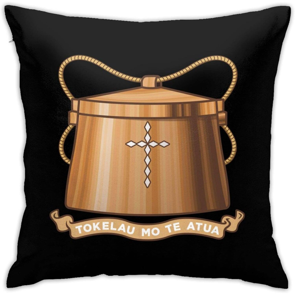 Badge of Tokelau Decorative Throw Pillow Covers 45CM*45CM Pillow Covers for Car Couch Sofa Bed Soft Pillowcase-image-OPC-PCRPVMF-NEW