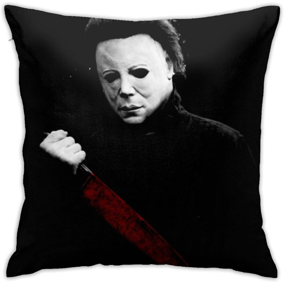 Cool-Michael-Myers Throw Pillow Covers Decorative Cotton Pilloases For Living Room Sofa Couch Bed Soft Pillow Cases 45CM*45CM