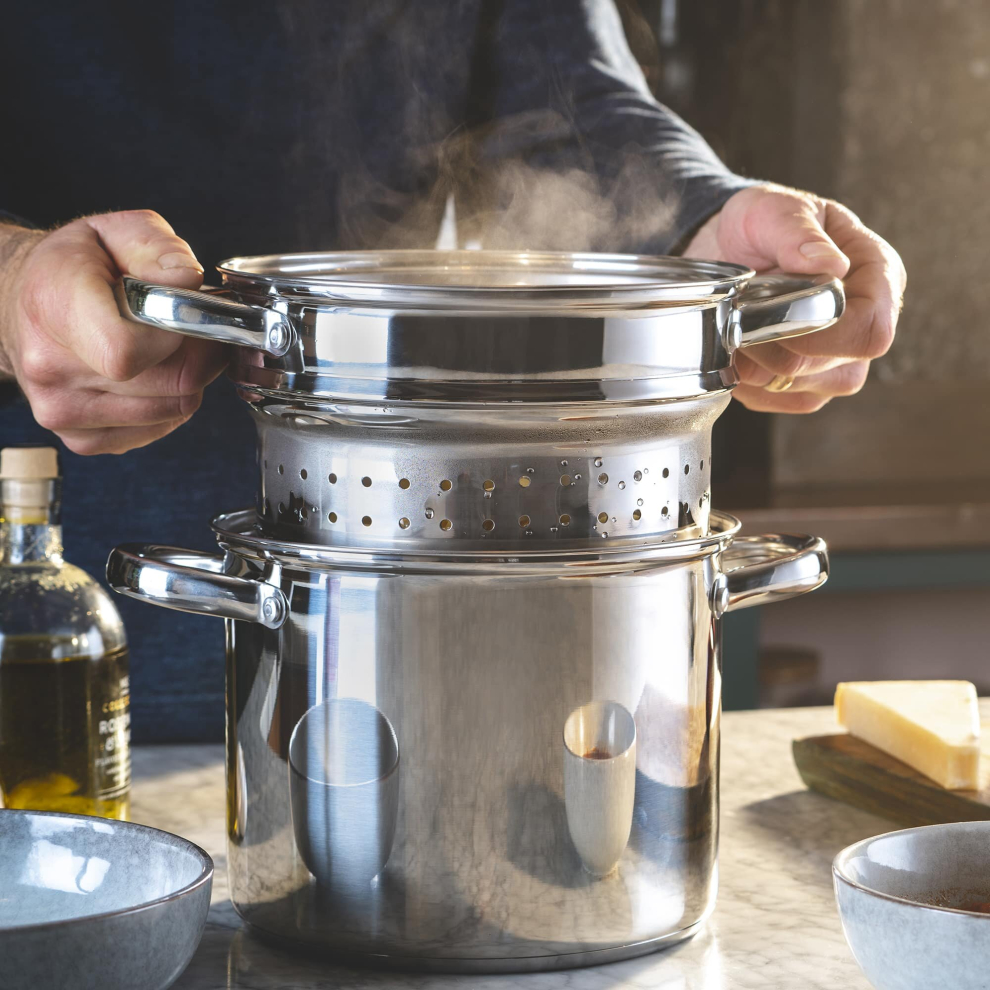 Cooks Professional Pasta Pot with Strainer Stainless Steel Spaghetti Pan 5L Cooks Professional