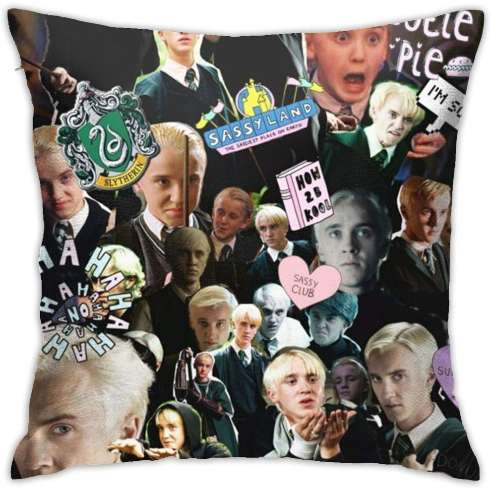 Draco Malfoy Throw Pillow Covers Decorative Square Pillowcase Soft Solid Cushion Case 18 X 18 Inch