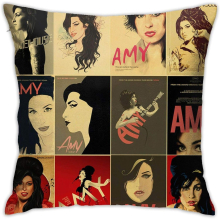 English Singer Amy Winehouse Decorative Throw Pillow Covers 45CM*45CM Pillow Covers for Car Couch Sofa Bed Soft Pil