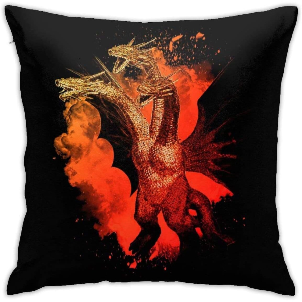 throwing pillow case bedside sofa, sofa, home decoration on both sides of the farmhouse cushion 45cm * 45cm-Monster Kaiju-King Ghidora-image-OPC-PCRPYRR-NEW