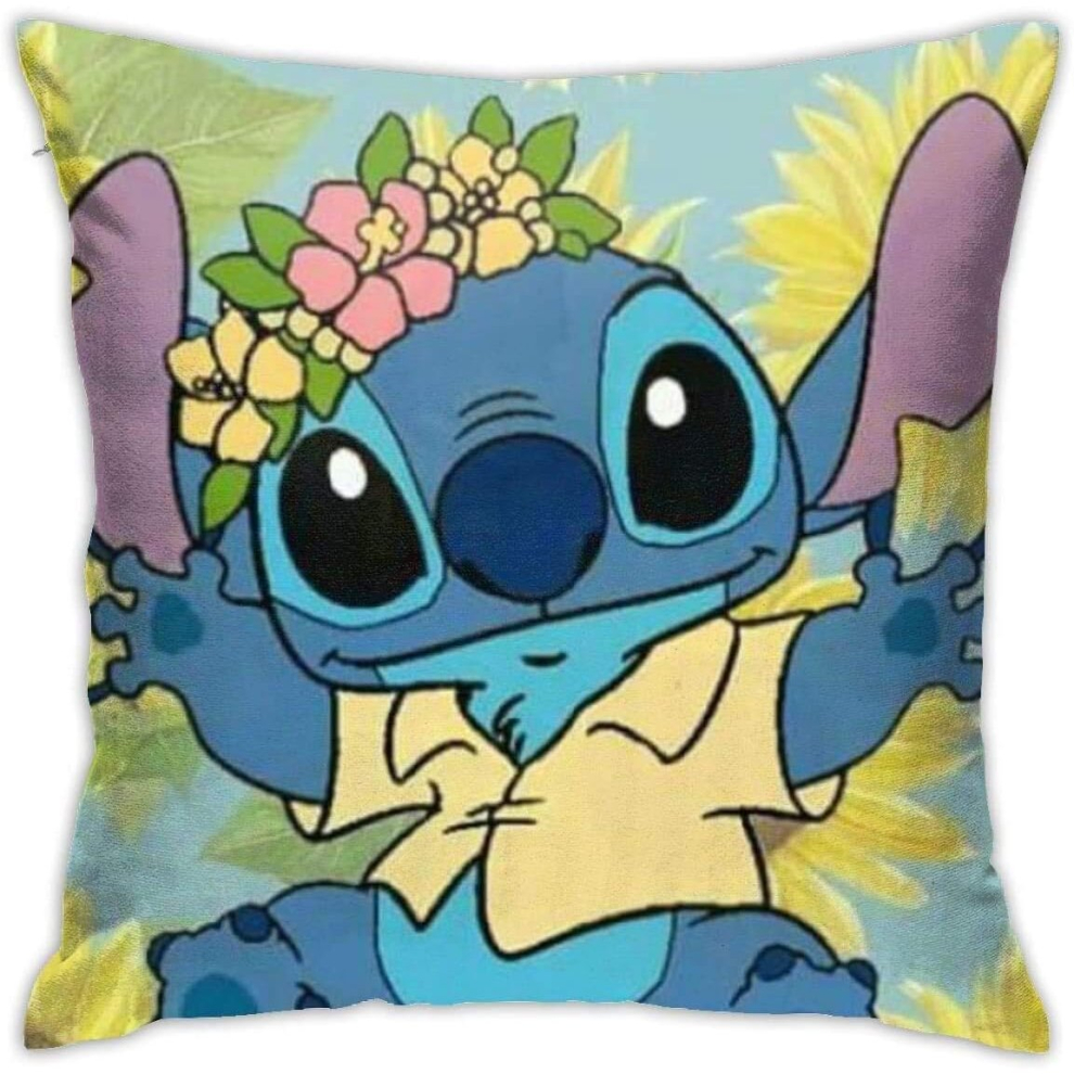 Throw Pillow Covers Stitch Pillowcase Cushion Case for Sofa Bed Chair Home Decor.(18x18 Inch)-image-OPC-PCRQ28G-NEW