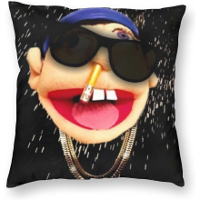 Soft and Comfortable 18 X 18inch Throw Pillow Cover Sml Jeffy Pattern Home Decorations Pillowcase Square Cushion Cases for Sofa Couch