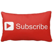 YouTube Subscribe Pillow Personalised 30 x 20 Inch Square Cotton Throw Pillow Case Decoration Cushion Covers