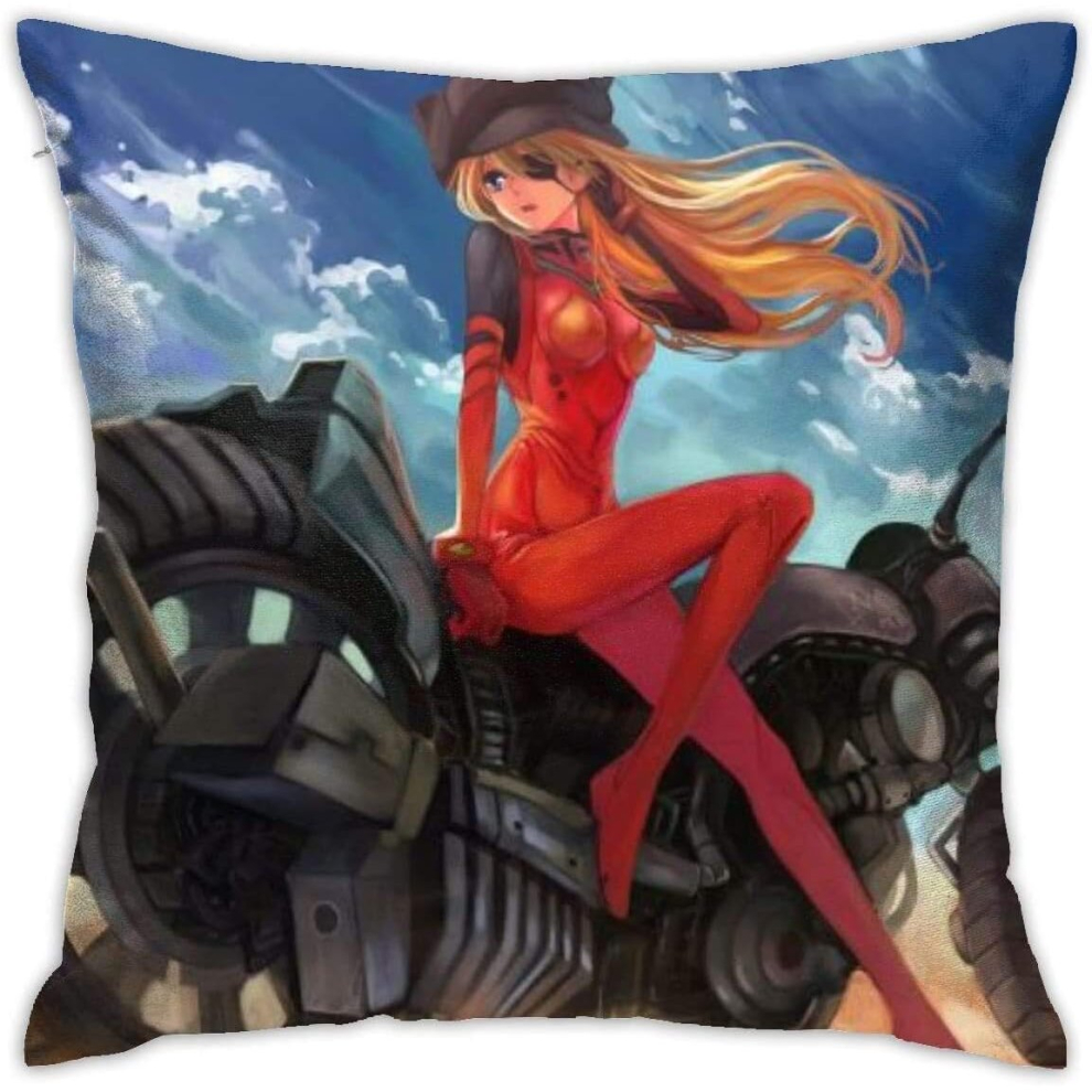 throwing pillow case home decoration bed sofa sofa farmhouse cushion cover 45cm * 45cm on both sides-Evangelion Souryuu Asuka Langley