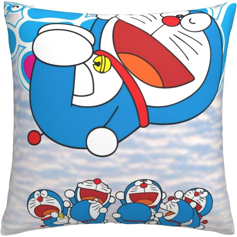 Doraemon Soft Cushion Covers 45 X 45 Cm Square Throw Pillowcases Comfy Decorative Throw Pillow Cases Luxury Pillow Cover-image-OPC-PCRQ68C-NEW