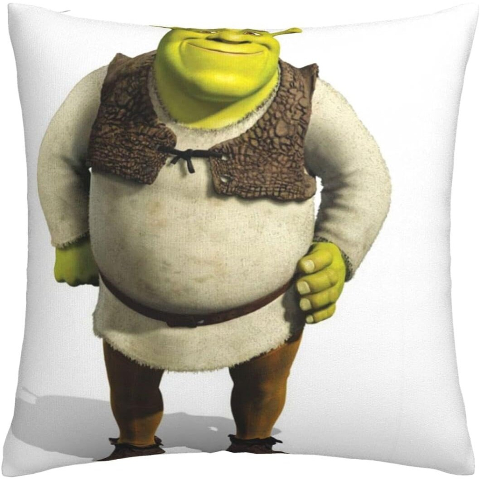 Soft and Comfortable Shrek Cushion Covers 45cm x 45cm Square Throw Pillowcases 18x18 Inch Double-Sided Printing-image-OPC-PCRQ69J-NEW
