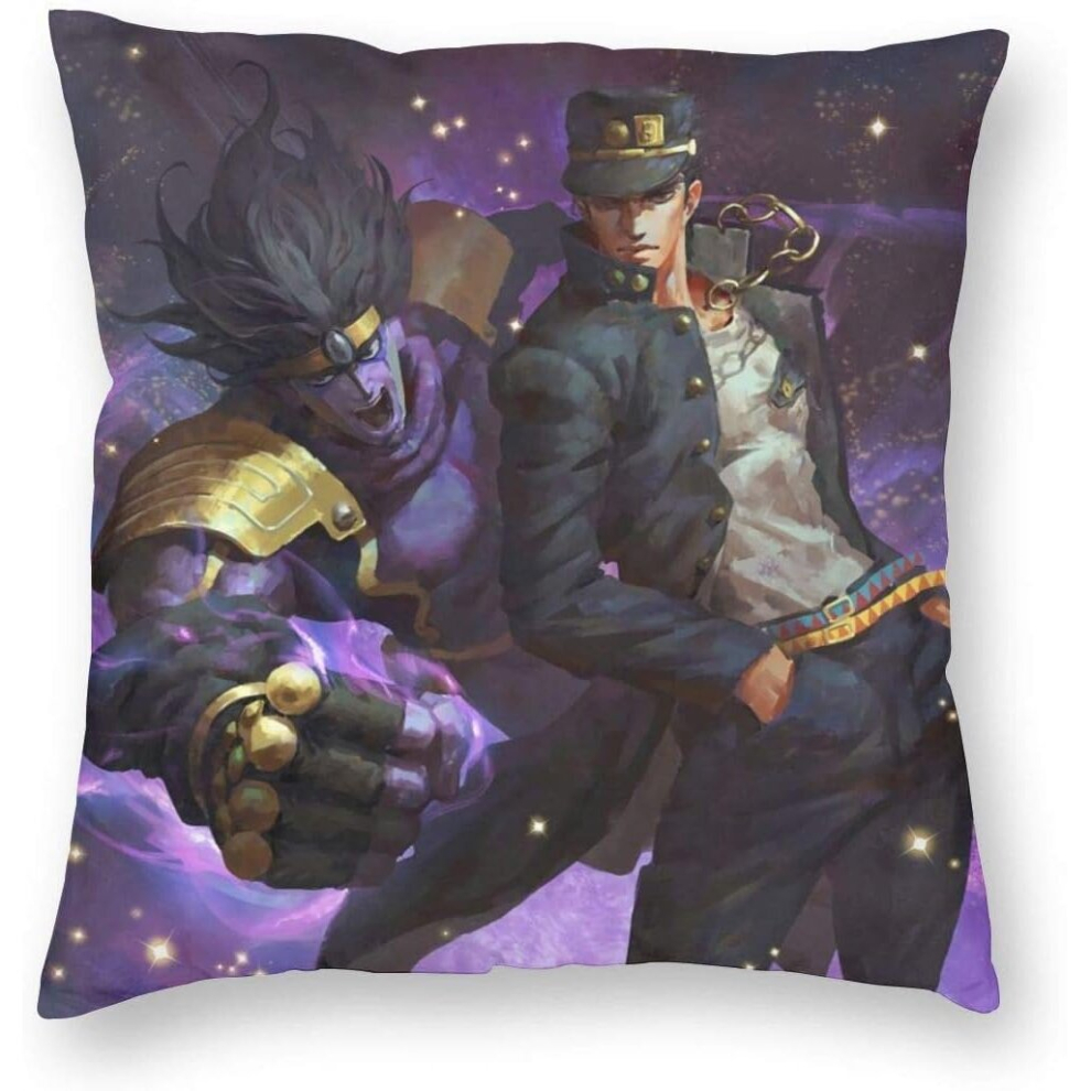 JoJo's Bizarre Adventure Anime Throw Pillow Luxury Breathable Cushion Cover Decorative Square Soft Pillowcase Accent Pillow Case 18" x18"-image-OPC-PCRQ6HB-NEW