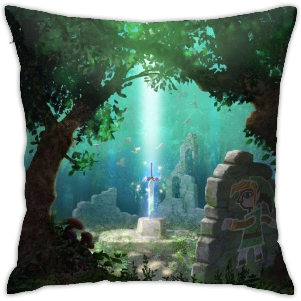 The Legend Of Zelda Throw Pillow Covers 18 X 18 Inch, Pillow Case Modern Cushion Cover Square Pillowcase Decoration.-image-OPC-PCRQ857-NEW