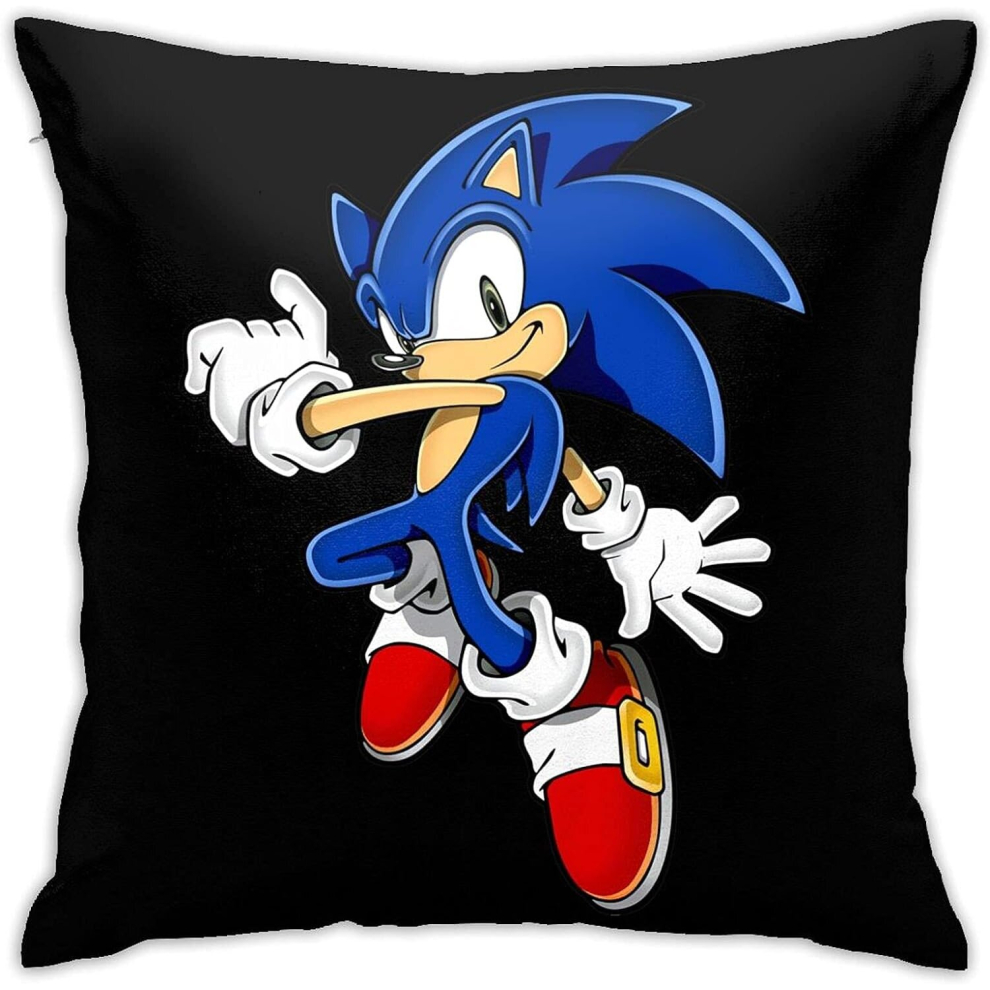 Sonic The Hedgehog Home Living Room Sofa Bedroom Cushion Cover Office Pillow Case Square Printing Pillow Case (18inch18inch)