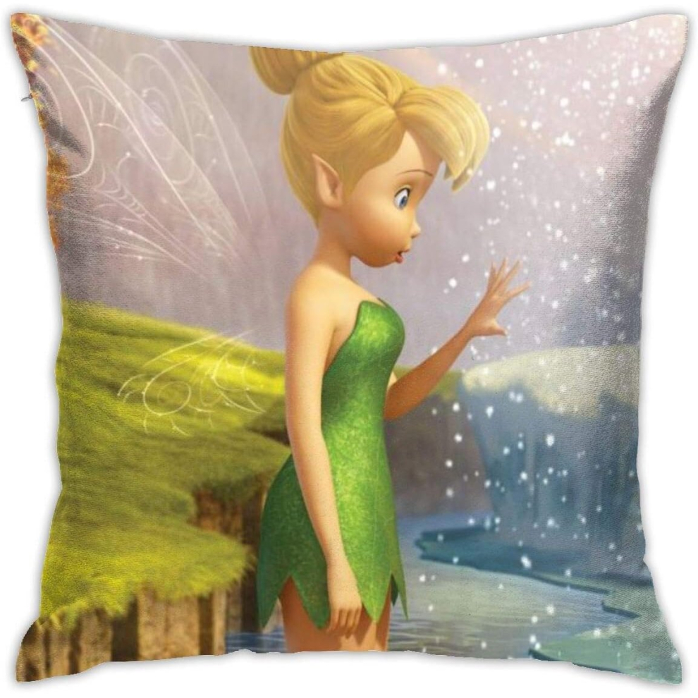 Heavenly Battle Tinker Bell Secret of The Wings Throw Pillow Covers Decorative Cotton Pilloases 45CM*45CM-image-OPC-PCRQ99N-NEW