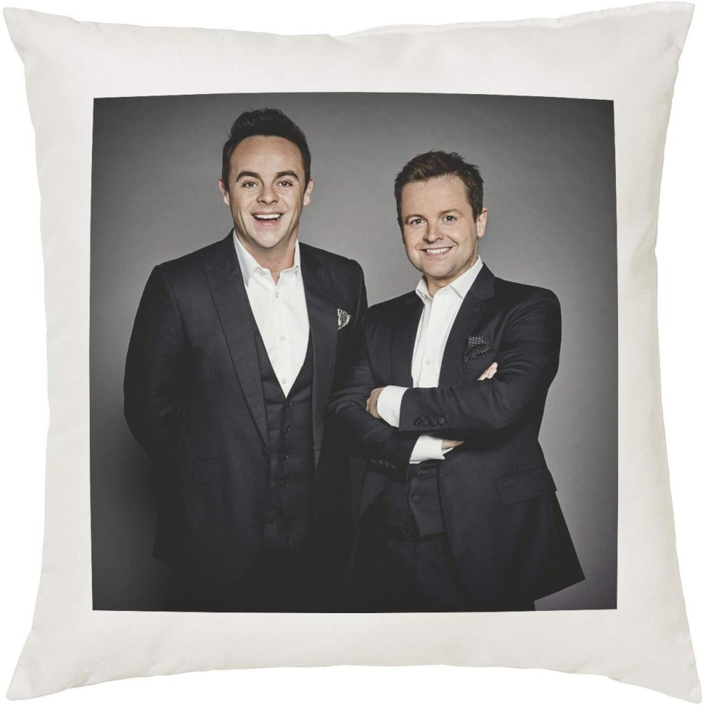 Ant and Dec Cushion Pillow - Pop Art - 100% Polyester - Available with or without filling pad - 40x40cm (Cover and filling pad)-Cover only