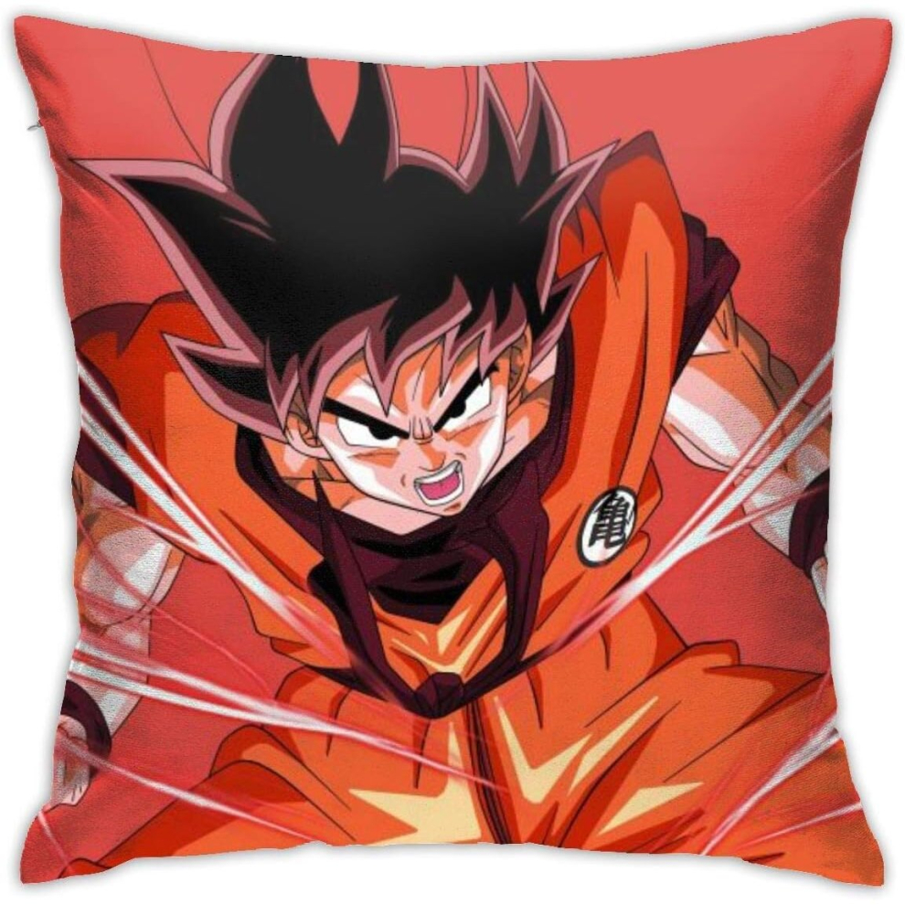 Pillowcase Dragon Ball Goku Decorative Throw Pillow Covers Cushion Cover for Home Sofa (55cmx55cm)-image-OPC-PCRQ9S2-NEW